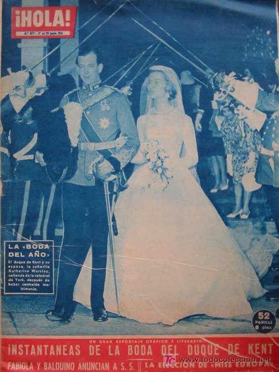 Collectionnisme de Magazine &iexcl;Hola!: &iexcl;HOLA!. Junio 1961. N&ordm; 377