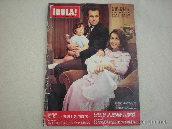 Collectionnisme de Magazine &iexcl;Hola!: HOLA N&ordm; 1550 MAYO 1974- 2&ordm; HIJO DE LOS DUQUES DE CADIZ -TERMINADO ROMANCE DE CARLOS DE INGLATERRA