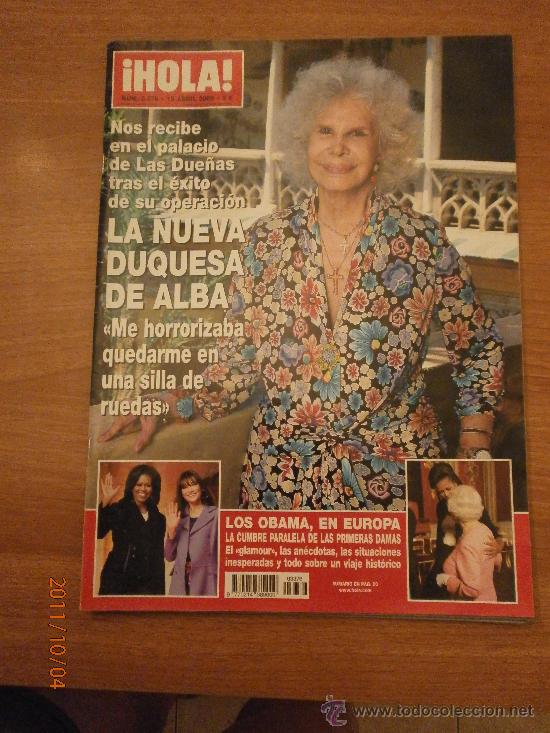 Collectionnisme de Magazine &iexcl;Hola!: REVISTA HOLA -N&ordm; 3376-15 ABRIL 2009- LA NUEVA DUQUESA DE ALBA
