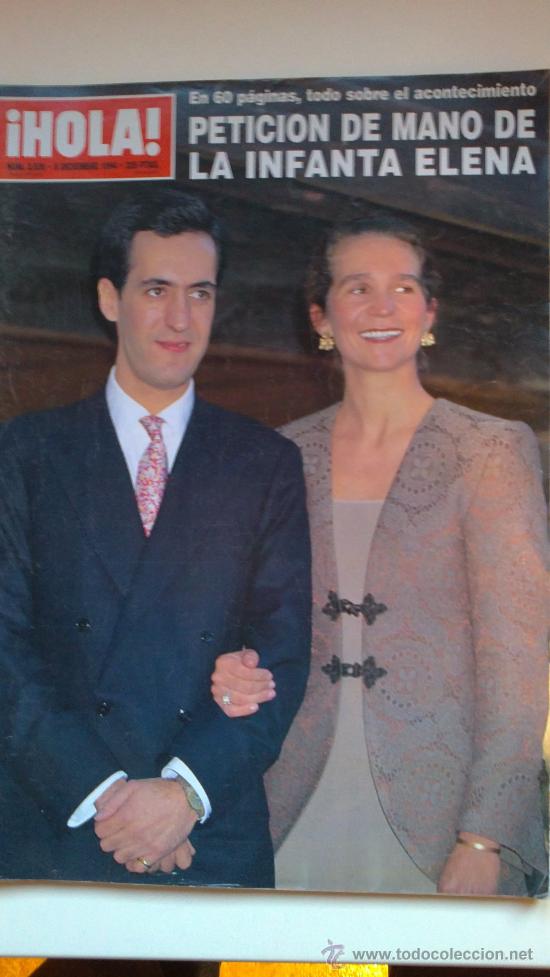 Collectionnisme de Magazine &iexcl;Hola!: REVISTA.HOLA.A&Ntilde;O 1994.N&ordm;2626/PETICION DE MANO DE LA INFANTA ELENA.(60PAG,SOBRE EL ACONTECIMIENTO).