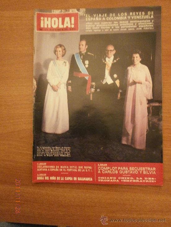 Collectionnisme de Magazine &iexcl;Hola!: REVISTA HOLA ,N&ordm; 1679-30 DE OCTUBRE 1976- EL VIAJE DE LOS REYES DE ESPA&Ntilde;A A COLOMBIA Y VENEZUELA