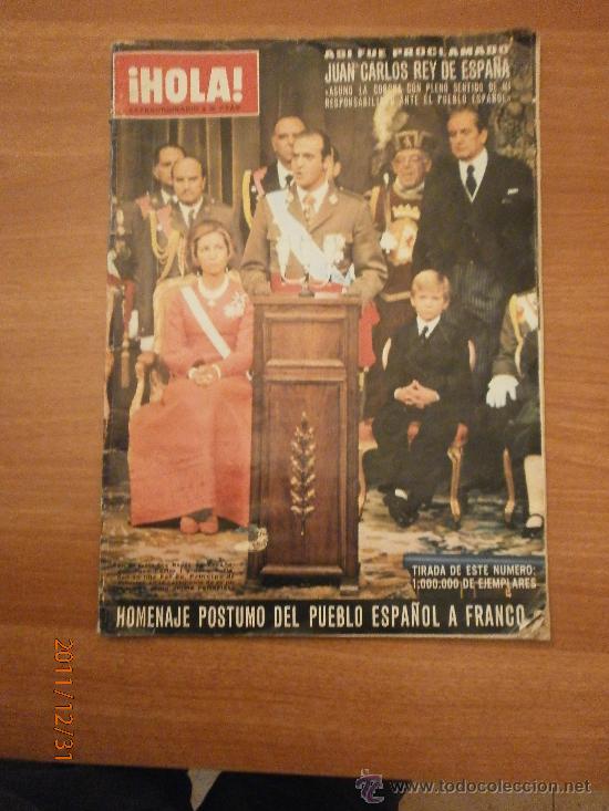 Collectionnisme de Magazine &iexcl;Hola!: REVISTA HOLA , EXTRAOEDINARIA - HOMENAJE POSTUMO AL PUEBLO ESPA&Ntilde;OL