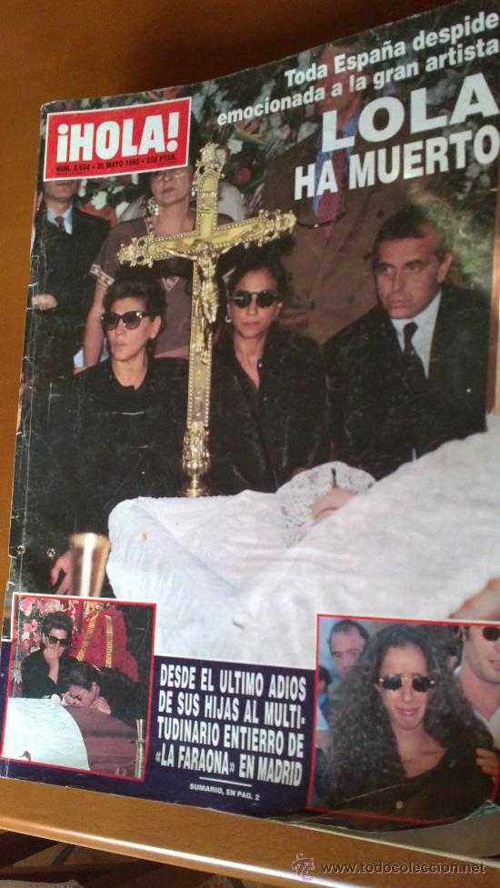 Collectionnisme de Magazine &iexcl;Hola!: &-REVISTA-HOLA.(LA FARAONA:LOLA HA MUERTO).A&Ntilde;O:1995.