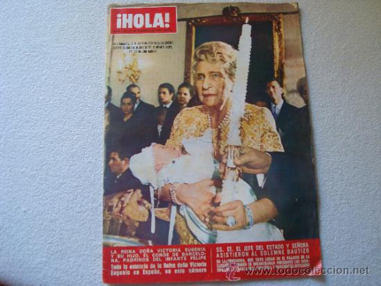 Collectionnisme de Magazine &iexcl;Hola!: revista hola bautizo del principe felipe ahora rey de espa&ntilde;a febrero 1968