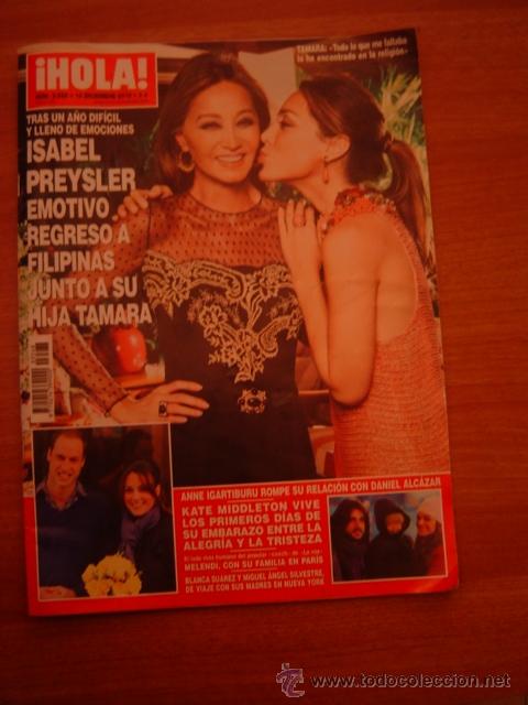 Coleccionismo de Revista Hola: REVISTA HOLA , N&ordm; 3568- 19 DICIEMBRE 2012- ISABEL PREYSLER EMOTIVO REGRESO A FILIPINAS