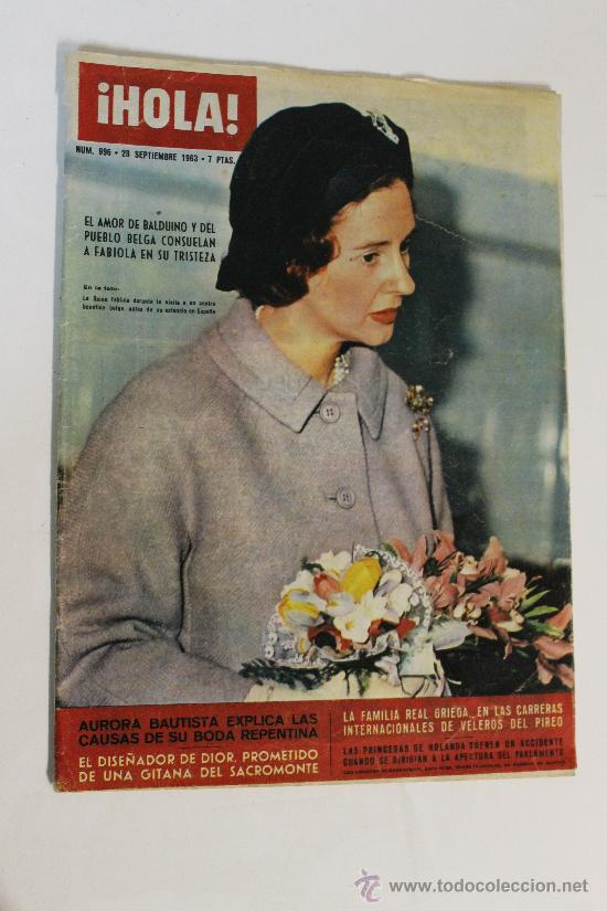 Collectionnisme de Magazine &iexcl;Hola!: Revista HOLA! n&ordm;996 a&ntilde;o 1963