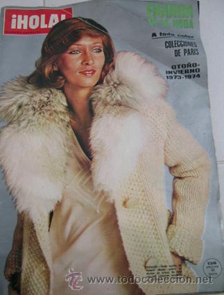 Coleccionismo de Revista Hola: Revista &iexcl;HOLA! Figur&iacute;n Moda Oto&ntilde;o-Invierno 1973-74 &middot; Colecciones Par&iacute;s - 136 p&aacute;g. M&aacute;s de 200 modelos