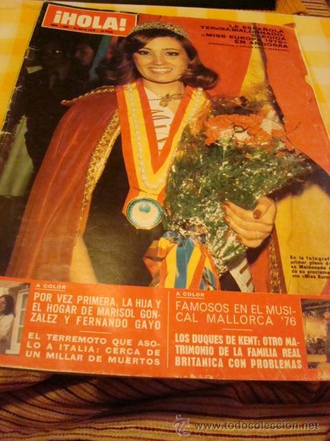 Coleccionismo de Revista Hola: JACKIE KENNEDY MISS EUROPA &acute;76 JULIO IGLESIAS JACKIE BISSET ROCIO JURADO