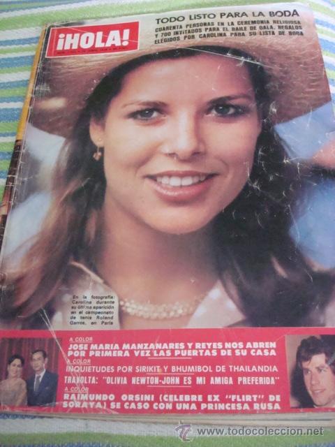 Coleccionismo de Revista Hola: PRINCESS CAROLINA- VICTORIA ABRIL- ROCIO JURADO- SYLVIA KRISTEL (EMMANUELLE) BIBI ANDERSEN
