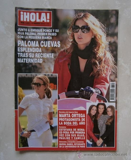 Collectionnisme de Magazine &iexcl;Hola!: REVISTA HOLA N&ordm; 3523 8 FEBRERO 2012. PALOMA CUEVAS MATERNIDAD. MARTA ORTEGA BODA. ESTEFANIA MONACO
