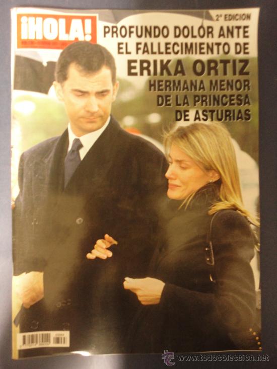 Collectionnisme de Magazine &iexcl;Hola!: REVISTA HOLA N&ordm; 3263 - 14-2-2007 - ENTIERRO DE ERIKA ORTIZ, HERMANA DE DO&Ntilde;A LETIZIA