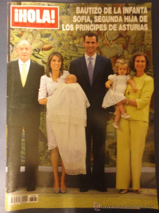 Collectionnisme de Magazine &iexcl;Hola!: REVISTA HOLA N&ordm; 3286- 25-7-2007 - BAUTIZO DE LA INFANTA SOFIA, SEGUNDA HIJA DE LOS PRINCIPES
