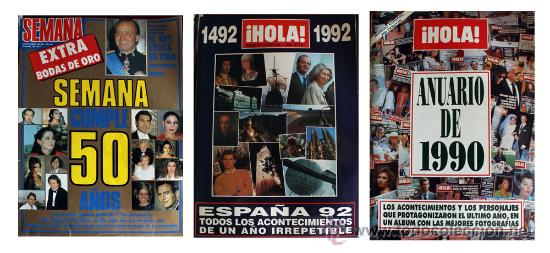 Coleccionismo de Revista Hola: Lote numeros especiales Semana y Hola
