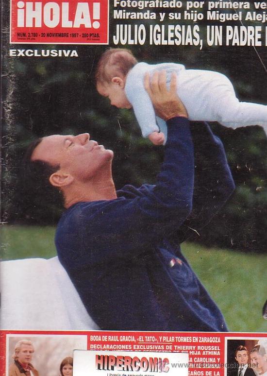 Collectionnisme de Magazine &iexcl;Hola!: HOLA N&ordm; 2780, A&Ntilde;O 1997, JULIO IGLESIAS PADRE FELIZ