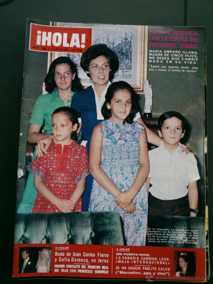 Coleccionismo de Revista Hola: REVISTA HOLA N&Uacute;M. 1664 -A&Ntilde;O:1976.PRIMERA ENTREVISTA CON LA ESPOSA DEL PRESIDENTE SUAREZ