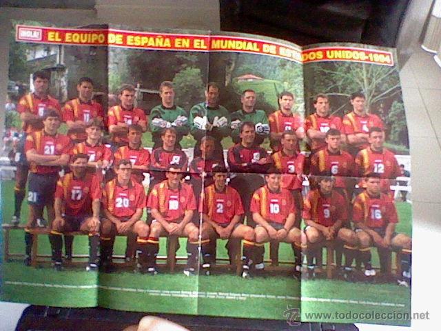 Collectionnisme de Magazine &iexcl;Hola!: Poster Seleccion espa&ntilde;ola mundial USA 94 creo revista Hola