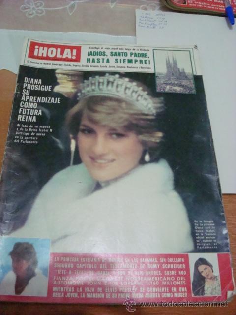 Coleccionismo de Revista Hola: PRINCESS DIANA- ROCIO DURCAL- ROMY SCHNEIDER- MIGUEL BOSE.