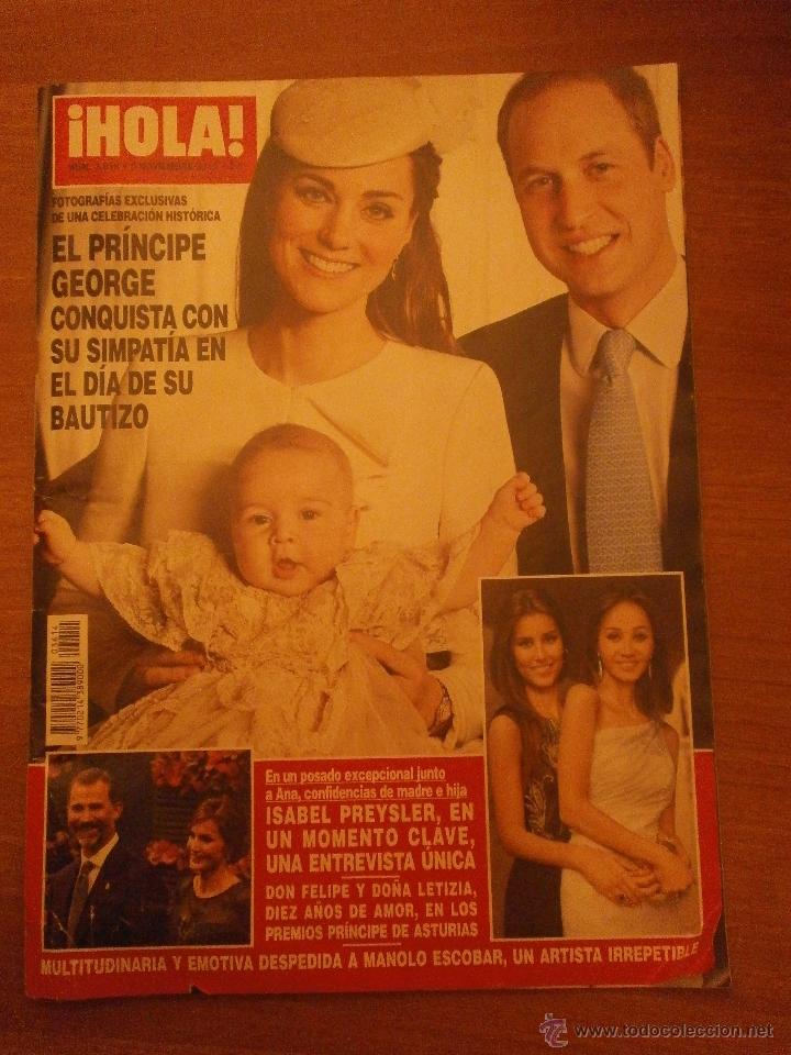 Collectionnisme de Magazine &iexcl;Hola!: REVISTA HOLA , N&ordm; 3614-  5  NOVIEMBRE 2013-