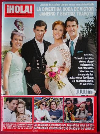 Coleccionismo de Revista Hola: REVISTA HOLA - 13 NOVIEMBRE 2013 - N&ordm; 3615 - BODA VICTOR JANEIRO - BEATRIZ TRAPOTE - JULIO IGLESIAS