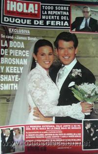 Collectionnisme de Magazine &iexcl;Hola!: Hola, 15 de agosto de 2001, La boda de Pierce Brosnan y Keely Shaye-Smith