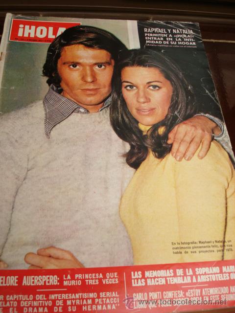 Coleccionismo de Revista Hola: RAPHAEL- JACKIE ONASSIS- VALERIE HARPER