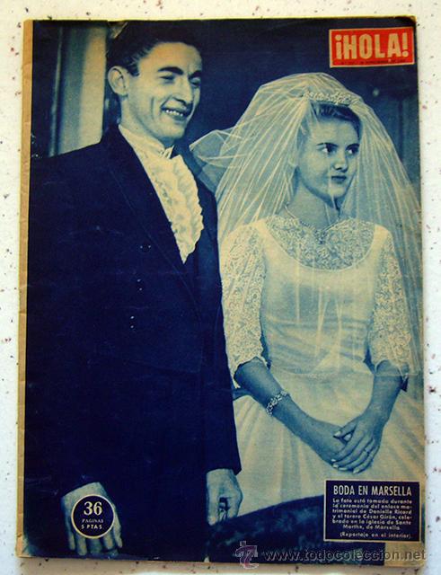 Coleccionismo de Revista Hola: REVISTA -HOLA-  BODA EN MARBELLA . NUMERO 744. NOVIEMBRE 1958