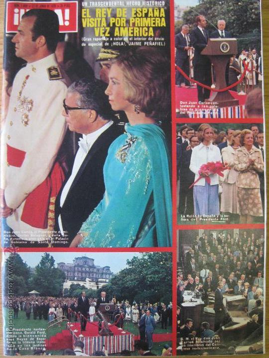 Collectionnisme de Magazine &iexcl;Hola!: HOLA 12 JUNIO 1976 - REY DE ESPA&Ntilde;A VISITA POR PRIMERA VEZ AMERICA