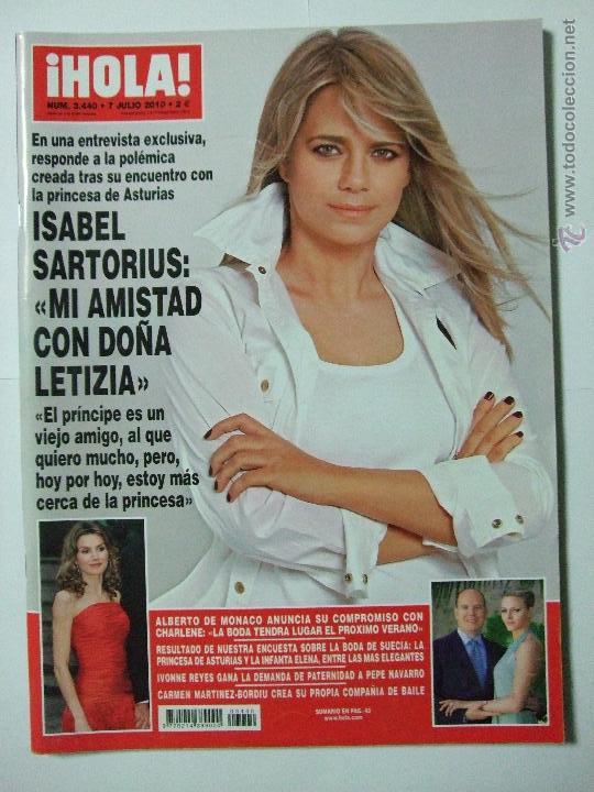 Coleccionismo de Revista Hola: REVISTA HOLA N&ordm; 3.440 -7 JULIO 2010 - ISABEL SARTORIUS ALBERTO DE MONACO CHARLENE SARA CARBONERO
