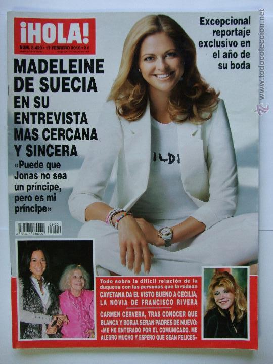 Collectionnisme de Magazine &iexcl;Hola!: REVISTA HOLA N&ordm; 3.420 - 17 FEBRERO 2010- MADELEINE DE SUECIA PENELOPE CRUZ REINA SOFIA LETIZIA ORTIZ
