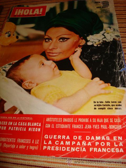 Coleccionismo de Revista Hola: SOFIA LOREN- MARISOL- LIZ TAYLOR
