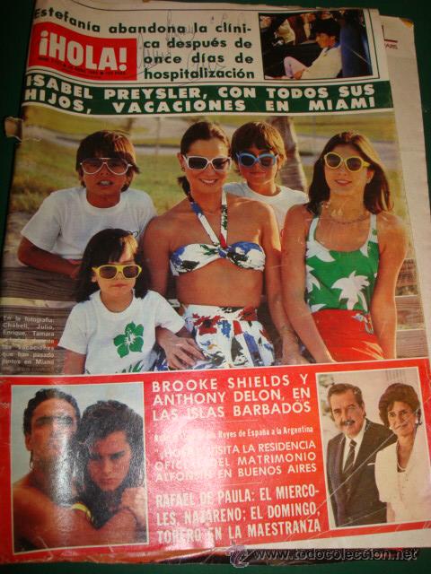 Coleccionismo de Revista Hola: ISABEL PREYSLER- BROOKE SIELDS- INFANTA CRISTINA- ESTEFANIA DE MONACO- LUIS MIGUEL