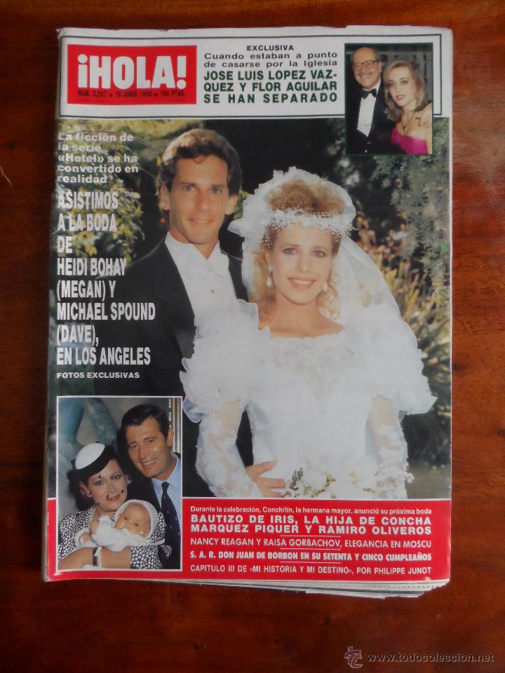 Collectionnisme de Magazine &iexcl;Hola!: hola revista 2287 16 junio 1988 - boda heidi bohay y michael spound - jose luis lopez y flor aguilar