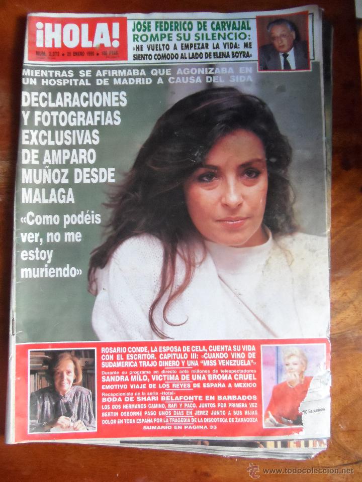 Collectionnisme de Magazine &iexcl;Hola!: HOLA REVISTA 2372 25 ENERO 1990 JOSE FEDRICO DE CARVAJAL AMPARO MU&Ntilde;OZ ROSARIO CONDE SANDRA MILO