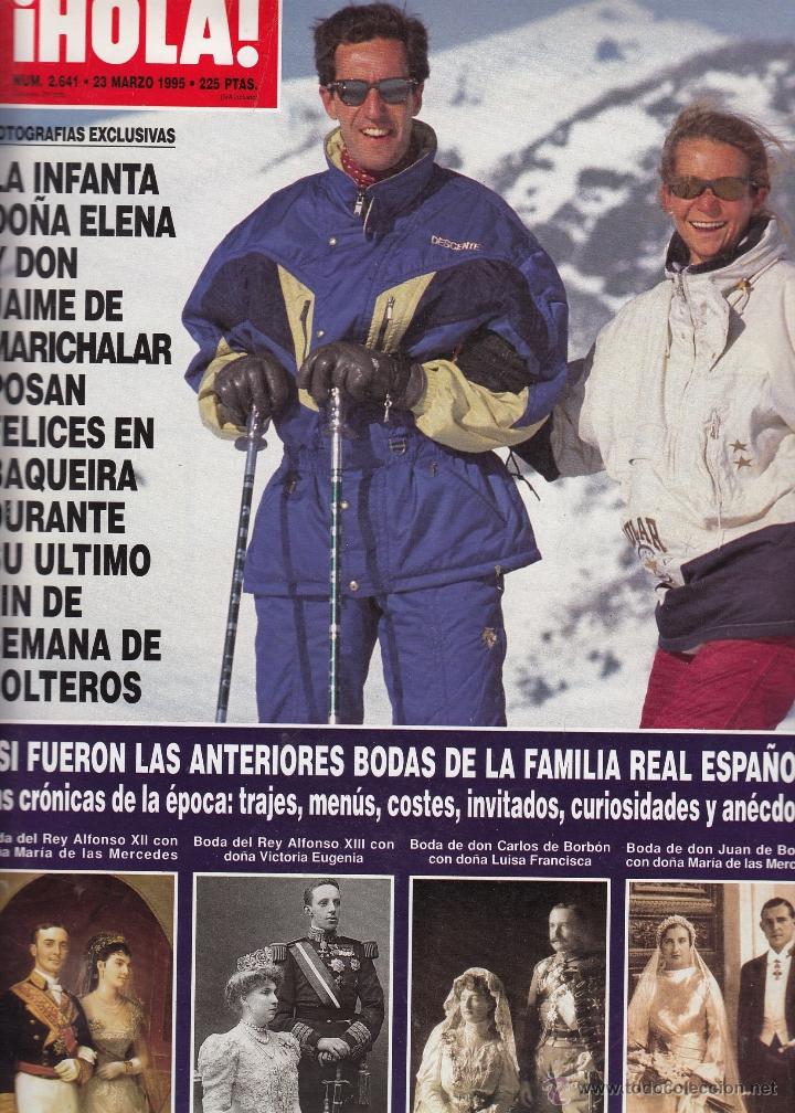 Coleccionismo de Revista Hola: REVISTA HOLA N&ordm; 2641 A&Ntilde;O 1995. INFANTA ELENA Y JAIME MARICHALAR. BODAS FAMILIAS REALIES.