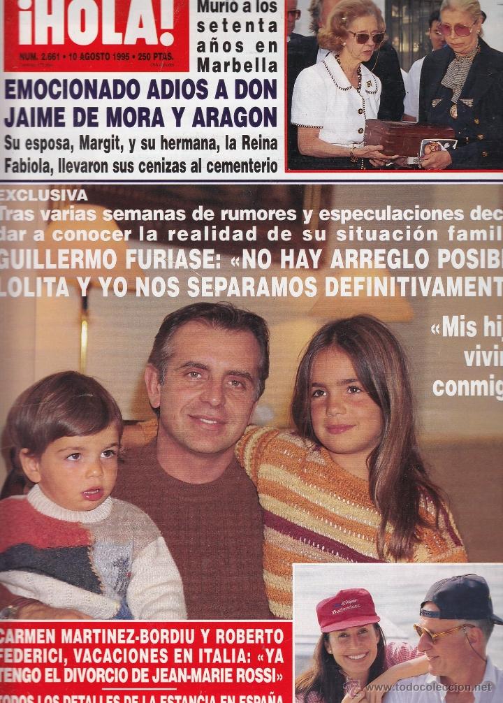 Coleccionismo de Revista Hola: REVISTA HOLA N&ordm; 2661 A&Ntilde;O 1995. GUILLERMO FURIASE. CARMEN MARTINEZ-BORDIU. JAIME DE MORA Y ARAGON.