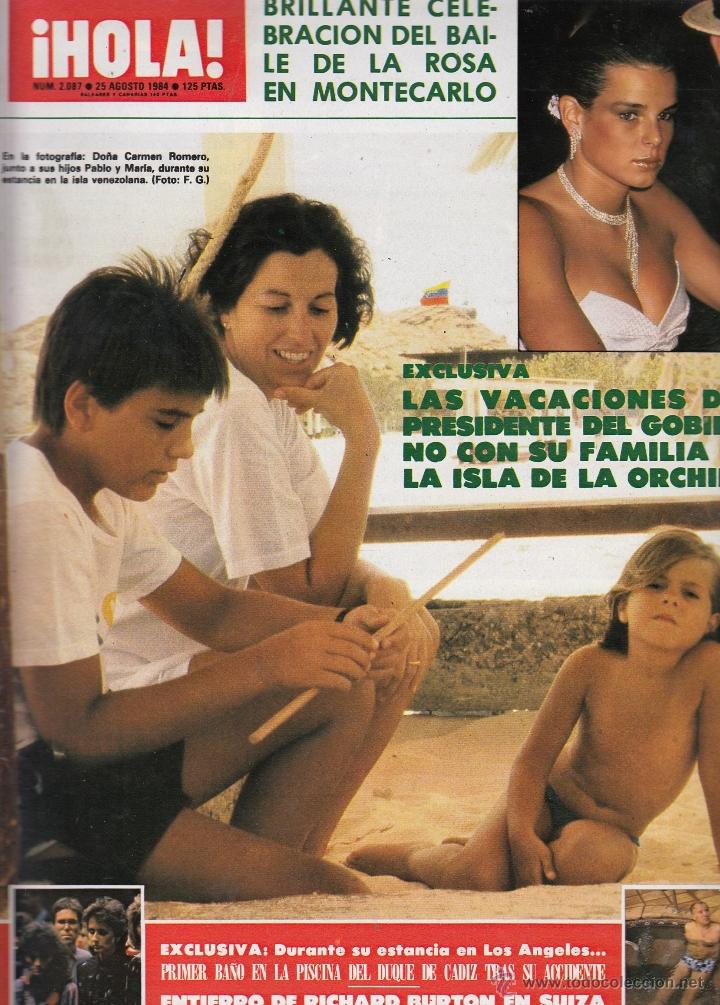 Coleccionismo de Revista Hola: REVISTA HOLA N&ordm; 2087 A&Ntilde;O 1984. CARMEN ROMERO. JANE SEYMOUR. BAILE DE LA ROSA.