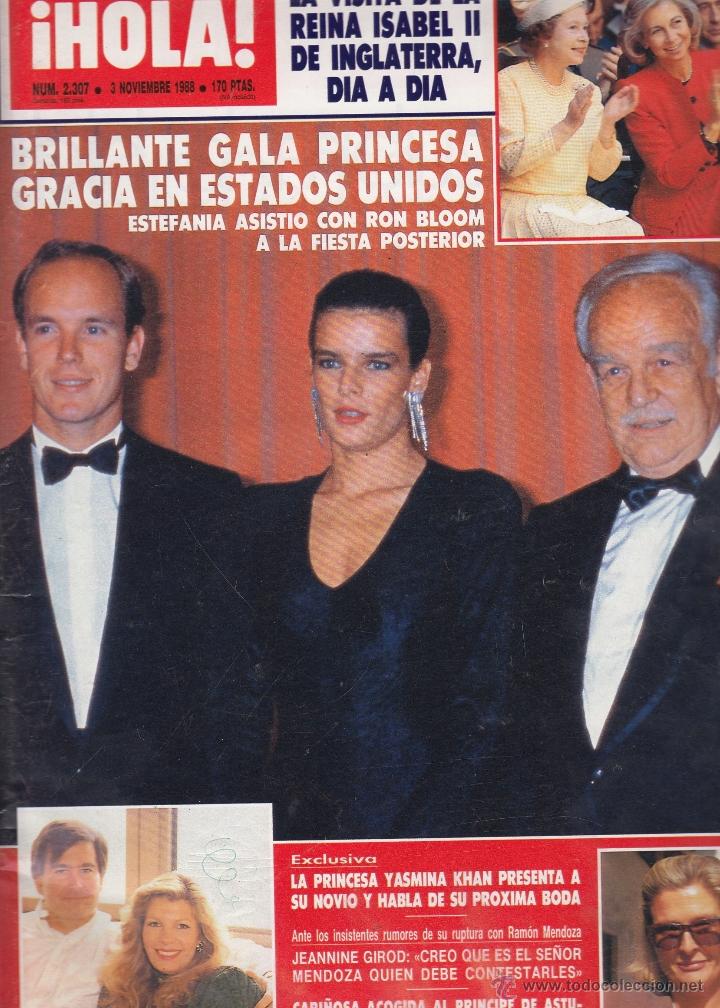 Coleccionismo de Revista Hola: REVISTA HOLA N&ordm; 2307 A&Ntilde;O 1988. REINA ISABEL II. PRINCESA GRACIA. PRINCESA YASMINA. JEANNINE GIROD.