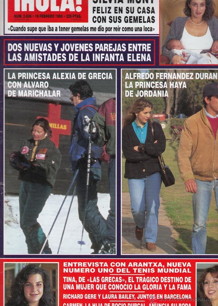 Coleccionismo de Revista Hola: REVISTA HOLA N&ordm; 2636 A&Ntilde;O 1995. SILVIA MUNT. ALEXIA DE GRECIA.ALFREDO FERNANDEZ. ARANTXA. LAS GRACAS.