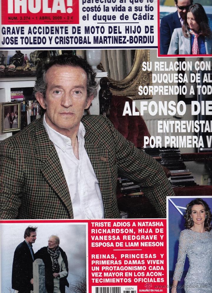 Coleccionismo de Revista Hola: REVISTA HOLA N&ordm; 3374 A&Ntilde;O 2009. ALFONSO DIEZ.
