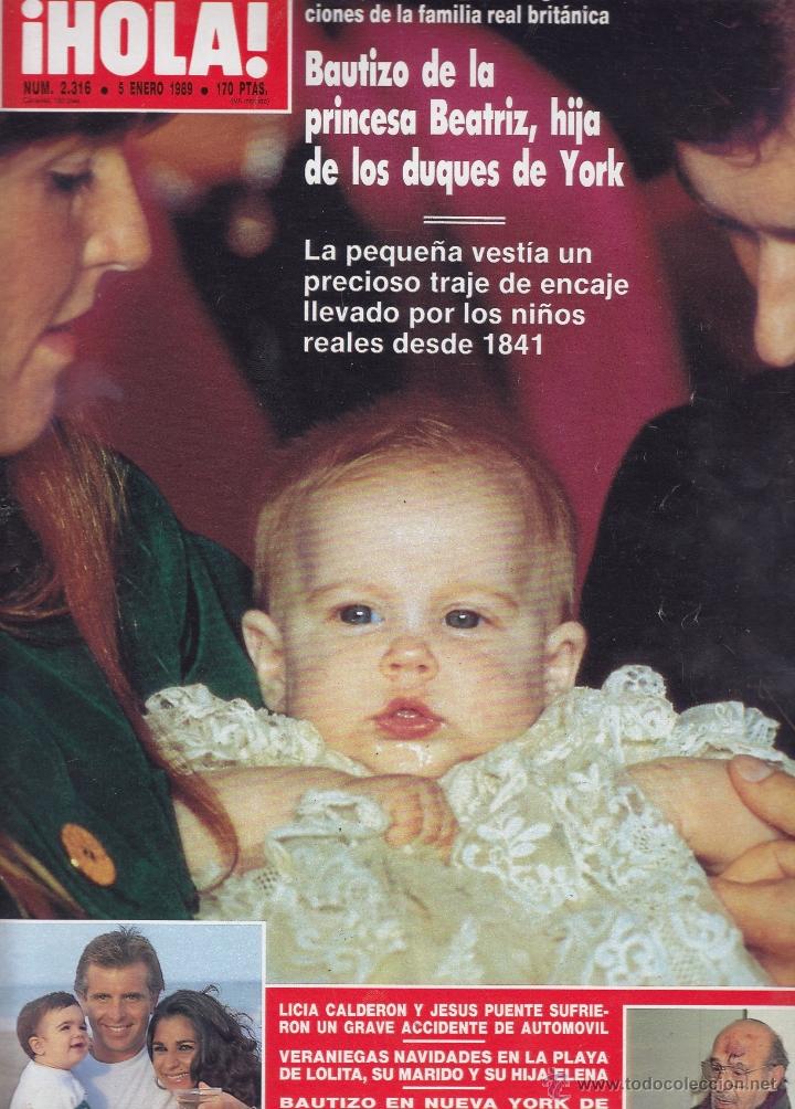 Coleccionismo de Revista Hola: REVISTA HOLA N&ordm; 2316 &Ntilde;AO 1999. PRINCESA BEATRIZ. LUCIA CALDERON Y JESUS PUENTE.LOLITA Y FURIASE.
