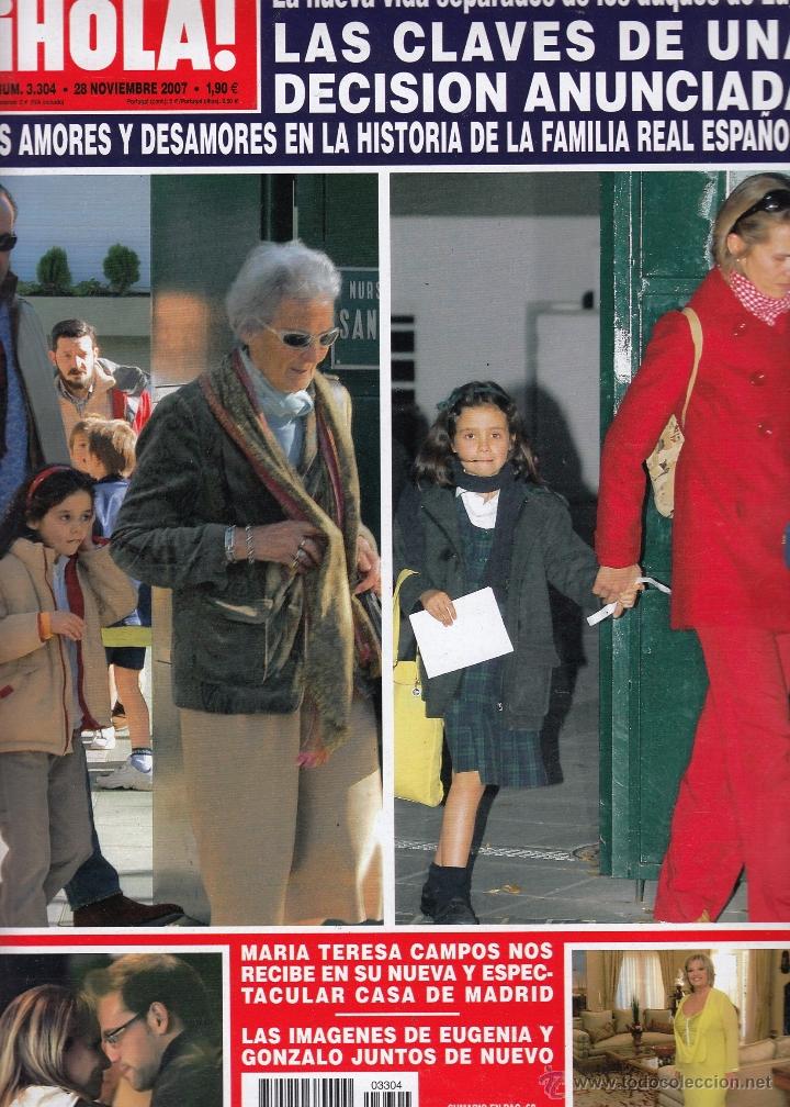 Coleccionismo de Revista Hola: REVIST HOLA N&ordm; 3304 A&Ntilde;O 2007. LOS DUQUES DE LUGO SE SEPARAN. MARIA TERESA CAMPOS. EUGENIA Y GONZALO.