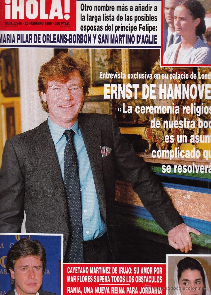 Coleccionismo de Revista Hola: REVISTA HOLA N&ordm; 2846 A&Ntilde;O 1999. HANNOVER. CAYETANO MARTINEZ DE IRUJO. RANIA. ISABEL PREYSLER.