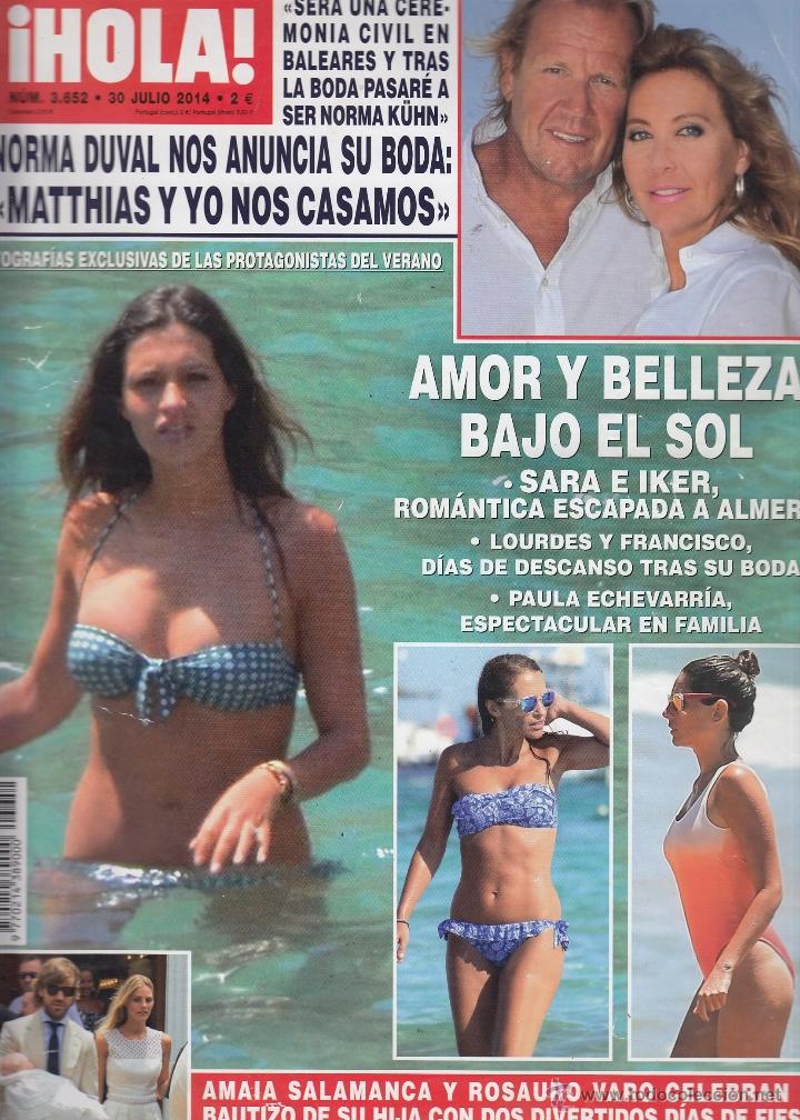 Sammeln von Zeitschriften &iexcl;Hola!: REVISTA HOLA N&ordm; 3652 A&Ntilde;O 2014. NORMA DUVAL Y MATTHIAS. SARA E IKER. AMAI SALAMANCA Y ROSAURO VARO
