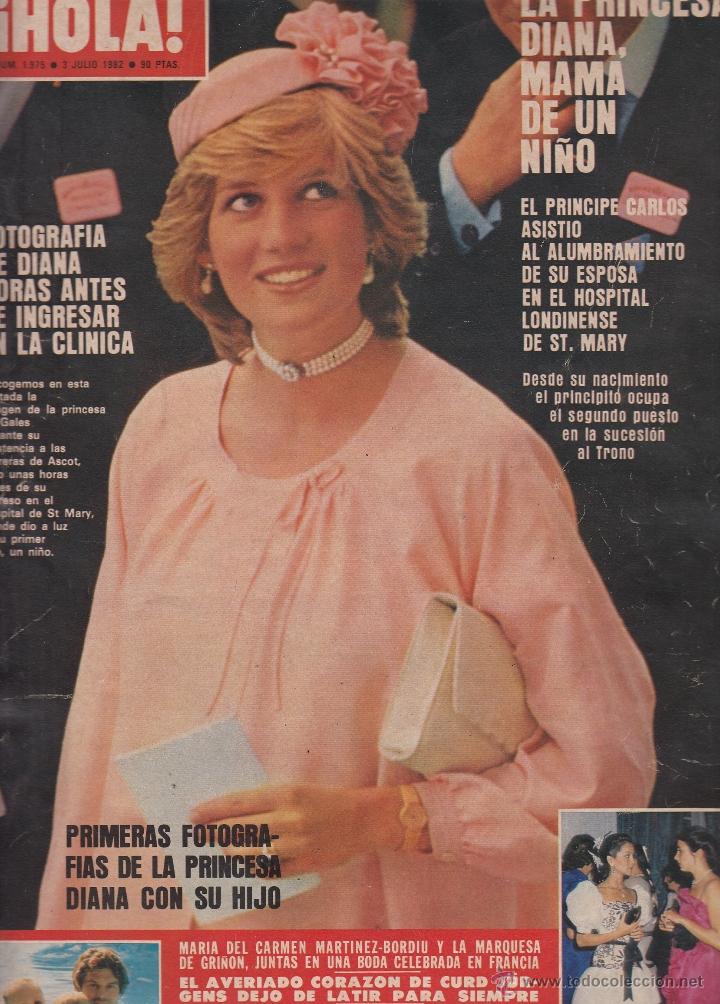 revista hola nº 1975 año 1982 princesa diana vendido en venta