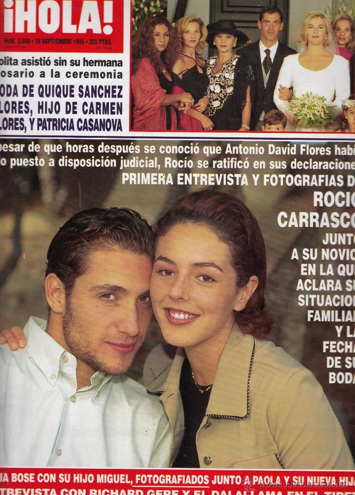 Coleccionismo de Revista Hola: REVISTA HOLA N&ordm; 2668 A&Ntilde;O 1995. BODA DE QUIQUE SANCHEZ FLORES Y PATRICIA CASANOVA. ROCIO CARRASCO.