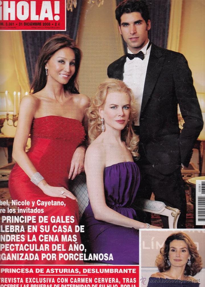 Coleccionismo de Revista Hola: REVISTA HOLA N&ordm; 3361 A&Ntilde;O 2008. ISABEL PREYSLER, NICOLE Y CAYETANO. LETIZIA. CARMEN CERVERA. VELASCO
