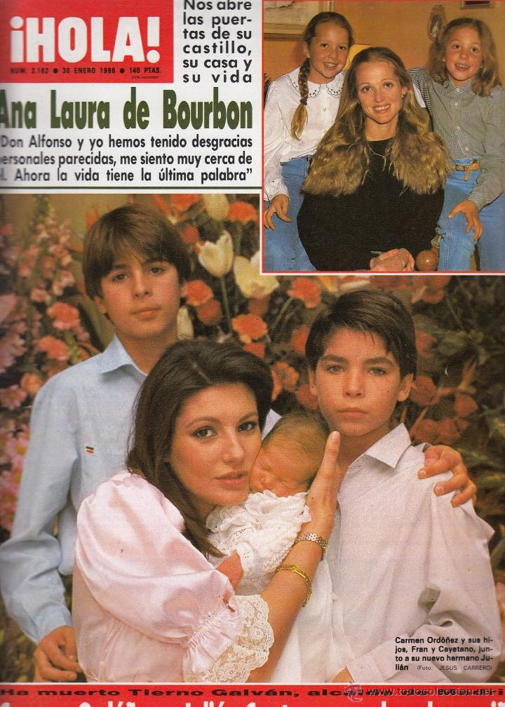 Sammeln von Zeitschriften &iexcl;Hola!: REVISTA HOLA N&ordm; 2162 A&Ntilde;O 1988. ANA LAURA DE BOURBON. CARMEN ORDO&Ntilde;EZ Y JULIAN CONTRERAS SON PADRES.