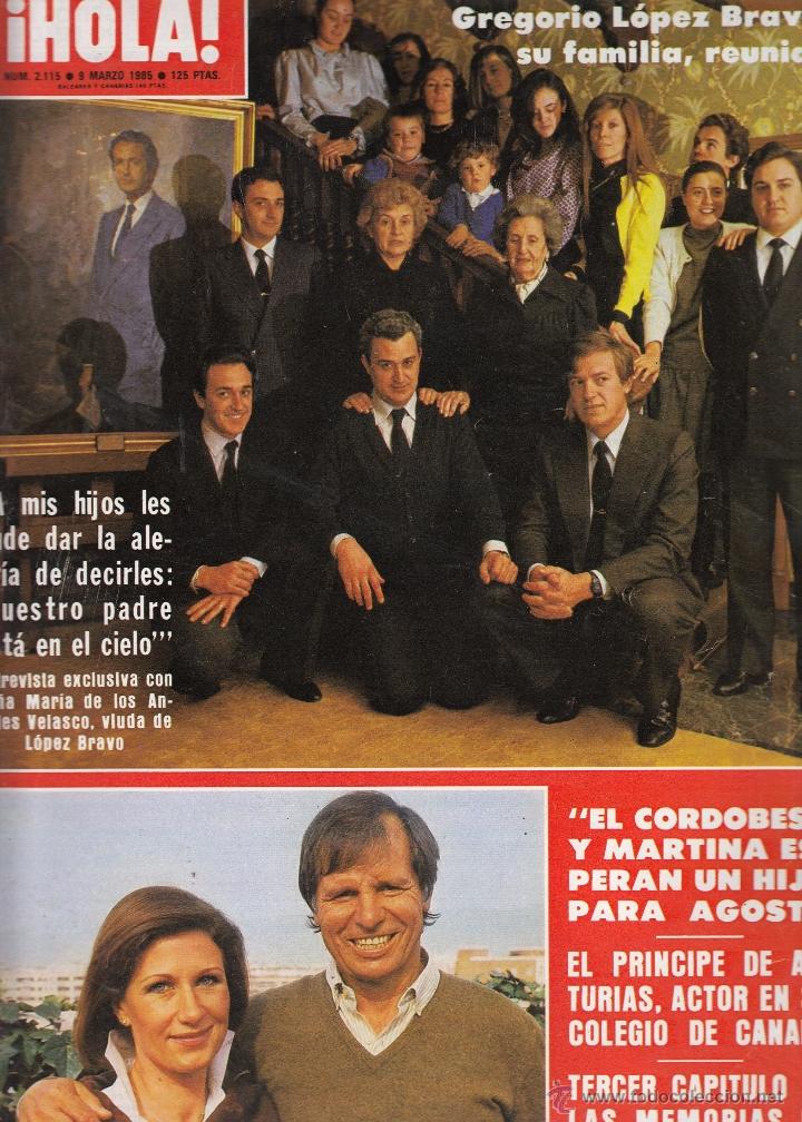 revista hola nº 2115 año 1985. familia de grego - Compra venta en  todocoleccion