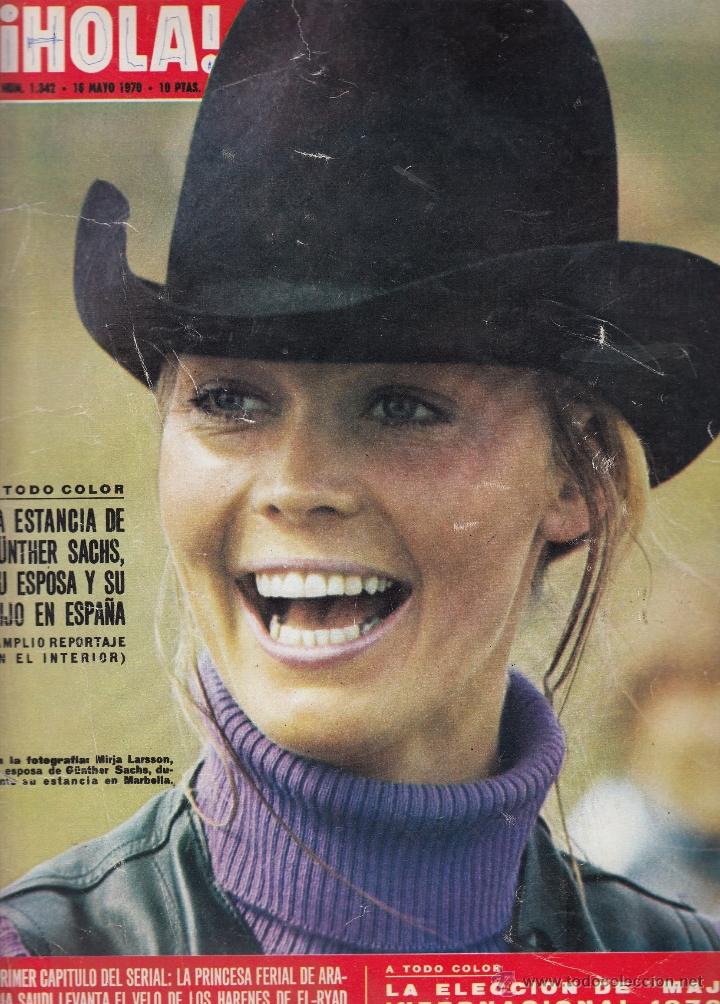 Coleccionismo de Revista Hola: REVISTA HOLA N&ordm; 1342 A&Ntilde;O 1970. S&Uuml;NTHER SACHS. ALFONSO DE BORBON. SORAYA.