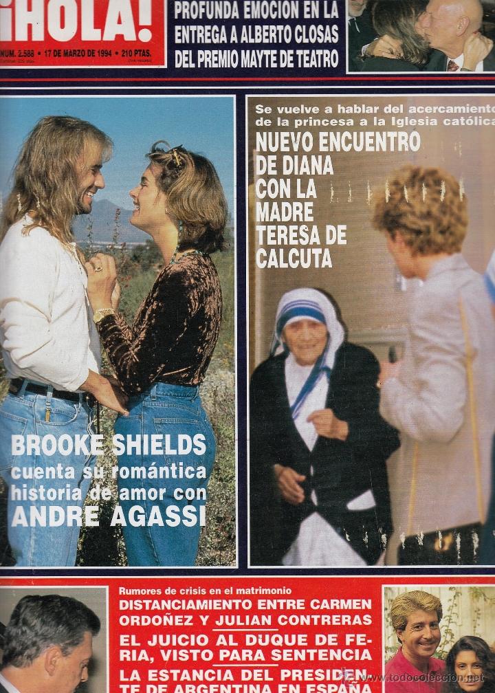 Sammeln von Zeitschriften &iexcl;Hola!: REVISTA HOLA N&ordm; 2588 A&Ntilde;O 1994. BROOKE SHIELDS Y ANDRE AGASSI. CARMEN ORDO&Ntilde;EZ Y JULIAN CONTRERAS.